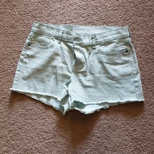 NWOT mint green Old Navy cut-off denim shorts